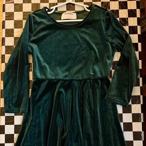 Old Navy Kids Emerald Velvet Dress